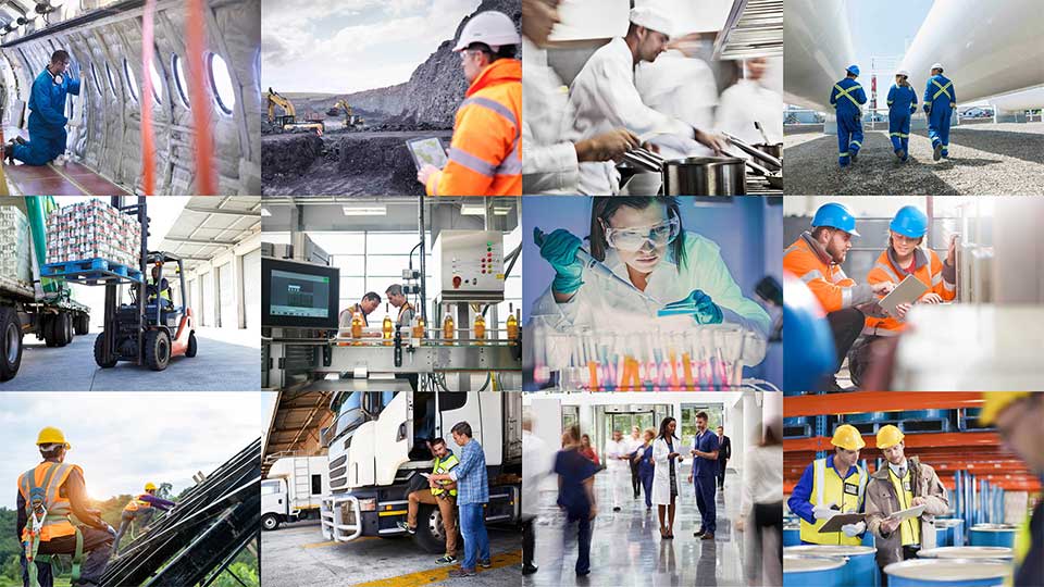 VelocityEHS Industry Collage