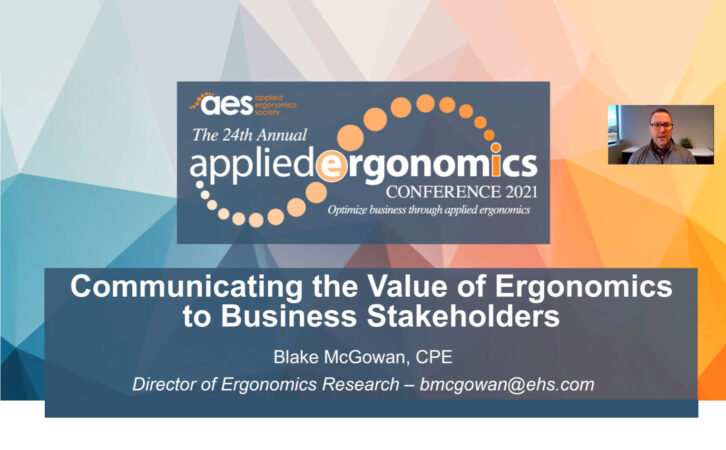 Communicating Ergo To Stakeholders 2021 (Blake)