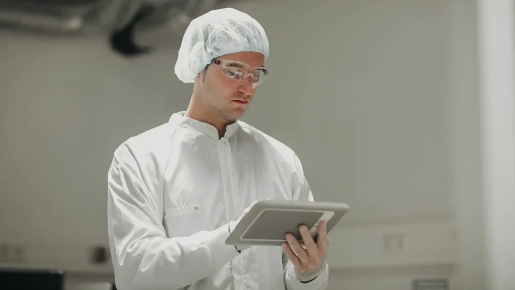 Cardinal Health Nurse. Pharma Worker with iPad