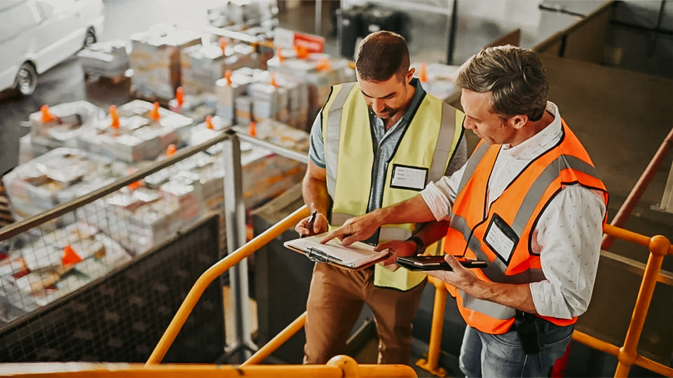 Factory Supervisors looking at SDS
