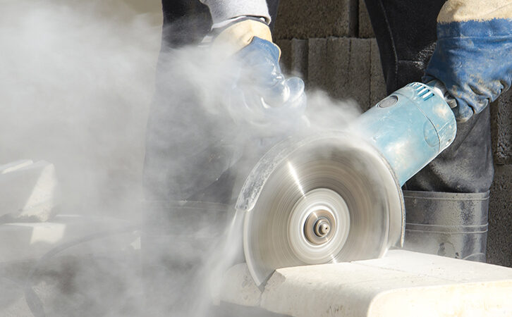 Silica dust in concrete work