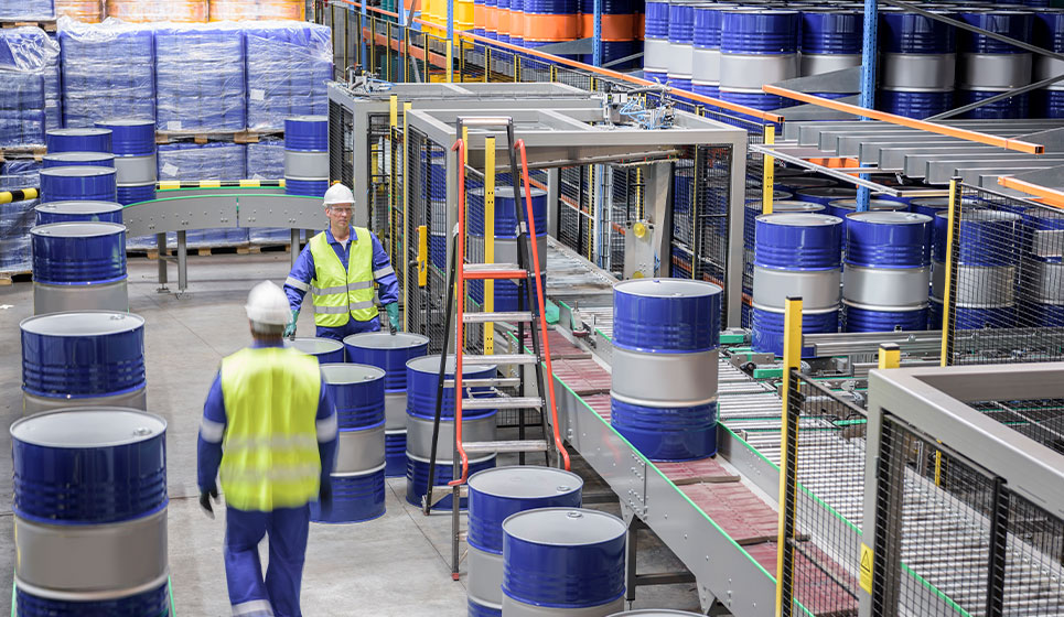 Chemical barrel manufacturing plant