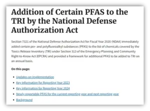 Addition Of Certain Pfas