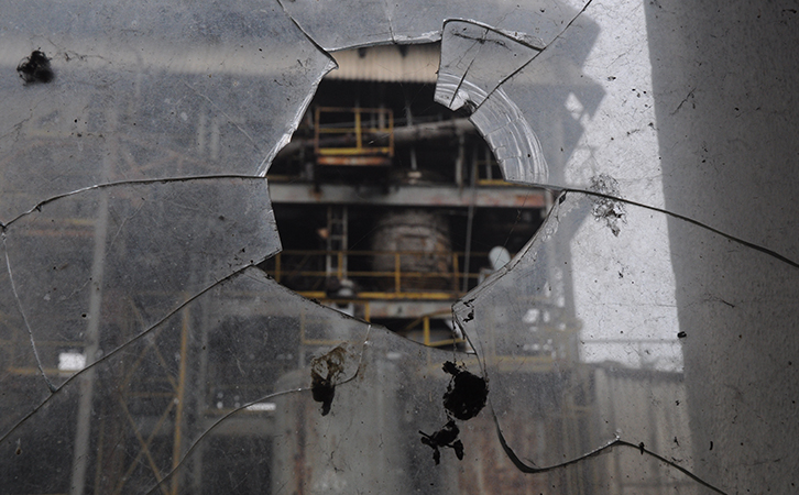 Broken Factory Window