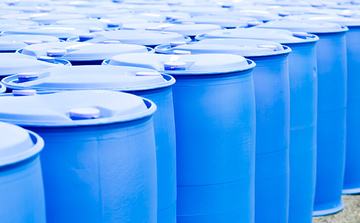 Blue Chemical Barrels Image