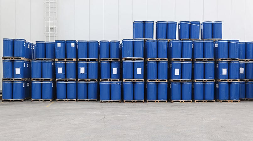 Blue Chemical Metallic Barrels