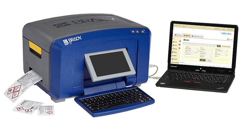 Brady Printer + Laptop