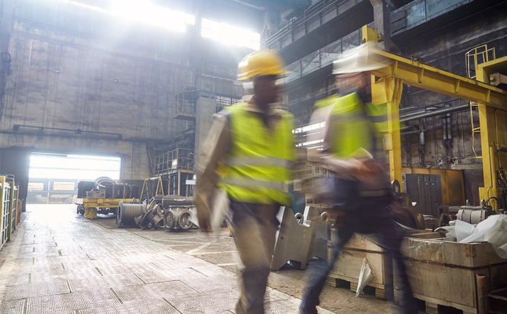 Factory Workers Walking 2