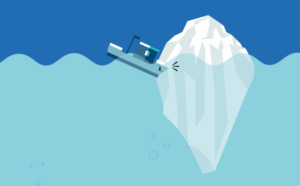Boat Crashing into Iceberg
