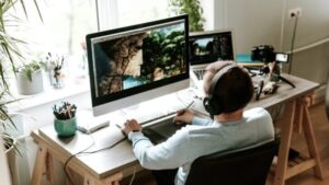 Man Working from Home Image