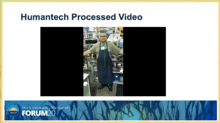 NAEM display of Humantech processed video