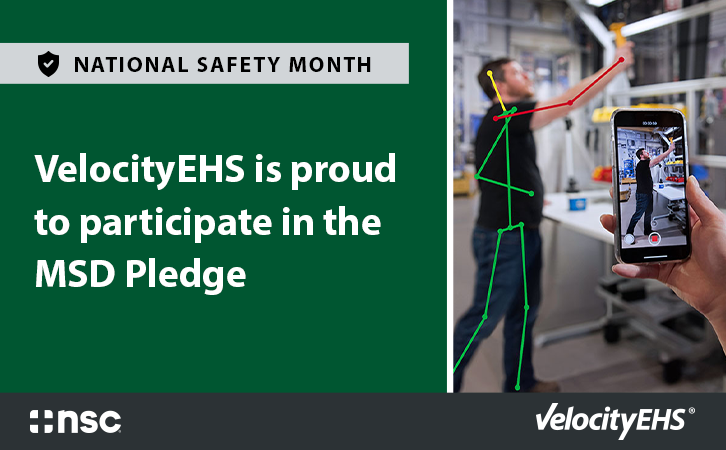 EHS National Safety Month Banner - phone recording a man's movement