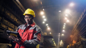 Worker at facility using measures