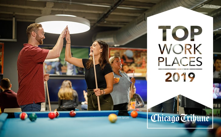 Friends playing pool