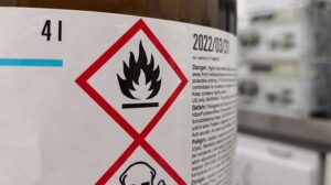 Flammable hazard label