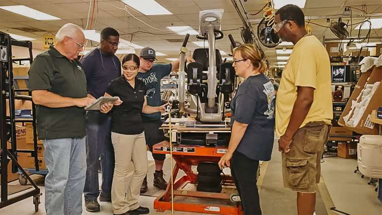 Workers Testing Out Equipment with good ergonomics
