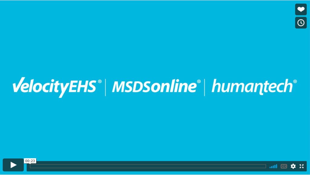 VelocityEHS Video Screenshot