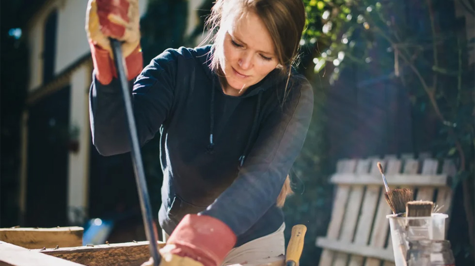 Woman Woodworking Home Diy