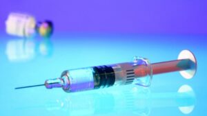 Needle syringe and vile