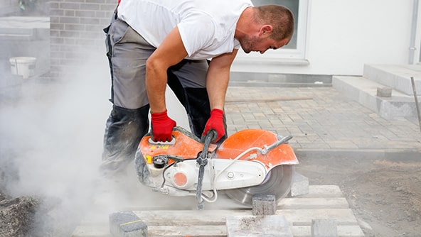 Silica dust in construction work