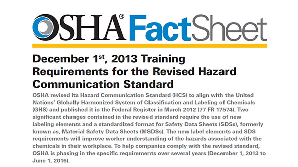 OSHA Training Fact Sheet Image