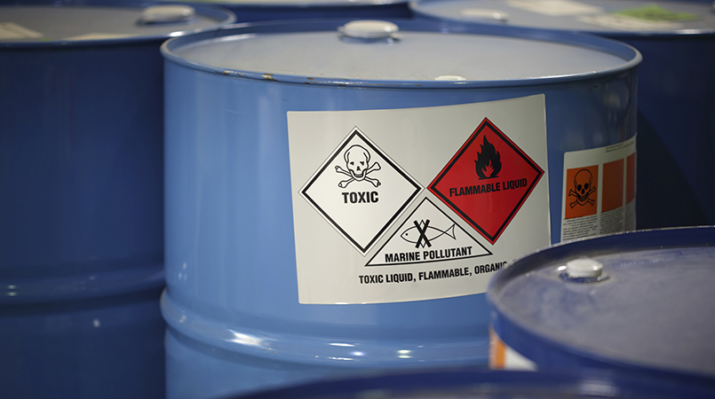 Waste Drum With Label
