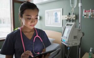 Nurse Using Tablet