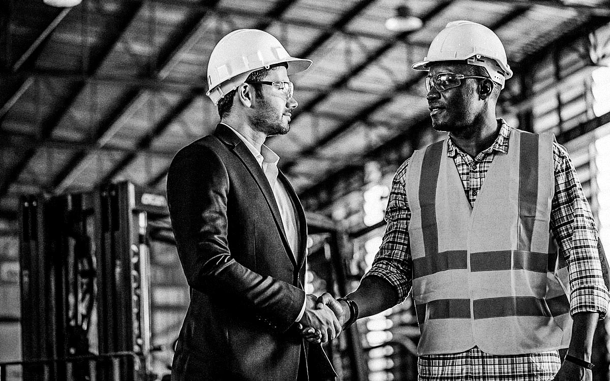 Business Deal At Modern Plant
