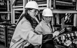 Workers & Industry. Women Engineers In Manufacturing Sector
